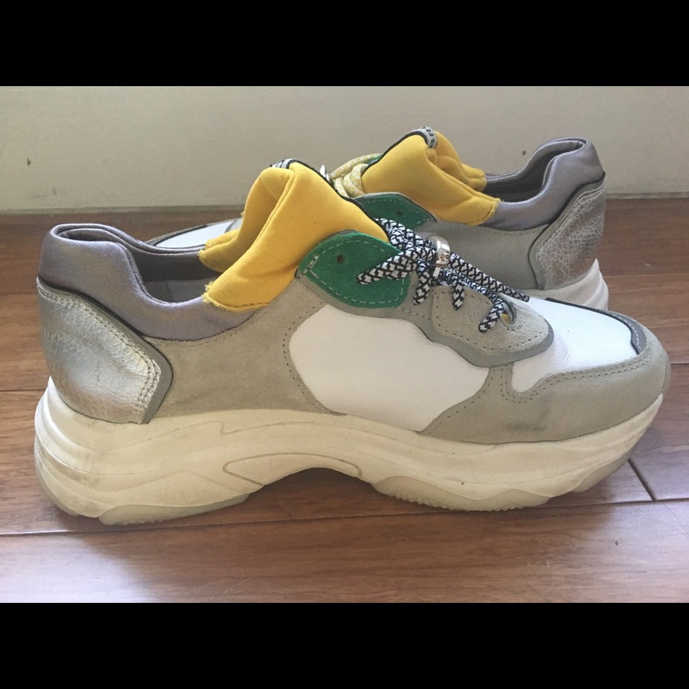 Bronx Baisley Yellow/Green/Silver Chunky Sneakers - Picture 7 of 8